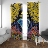 Tokelau Atafu Atoll Personalised Window Curtain Pacific Coral Reef Vibe
