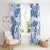 Vintage Hawaii Window Curtain Hibiscus Tapa Tribal With Hawaiian Quilt Pattern Blue LT9 - Polynesian Pride