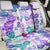 Vintage Hawaii Back Car Seat Cover Hibiscus Tapa Tribal With Hawaiian Quilt Pattern Purple