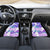 Vintage Hawaii Car Mats Hibiscus Tapa Tribal With Hawaiian Quilt Pattern Purple LT9 - Polynesian Pride