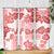 Vintage Hawaii Skinny Tumbler Hibiscus Tapa Tribal With Hawaiian Quilt Pattern Red