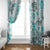 Hawaii Tapa Tribal Window Curtain With Hawaiian Quilt Pattern Aqua LT9 - Polynesian Pride