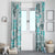 Hawaii Tapa Tribal Window Curtain With Hawaiian Quilt Pattern Aqua LT9 - Polynesian Pride