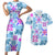 Hawaii Tapa Tribal Couples Matching Short Sleeve Bodycon Dress and Hawaiian Shirt With Hawaiian Quilt Pattern Blue LT9 Blue - Polynesian Pride