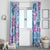 Hawaii Tapa Tribal Window Curtain With Hawaiian Quilt Pattern Blue LT9 - Polynesian Pride