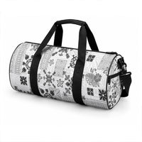 Hawaii Tapa Tribal Duffle Bag With Hawaiian Quilt Pattern Black LT9 - Polynesian Pride