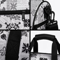Hawaii Tapa Tribal Duffle Bag With Hawaiian Quilt Pattern Black LT9 - Polynesian Pride