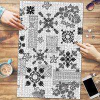 Hawaii Tapa Tribal Puzzle With Hawaiian Quilt Pattern Black - Polynesian Pride