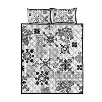 Hawaii Tapa Tribal Quilt Bed Set With Hawaiian Quilt Pattern Black LT9 - Polynesian Pride