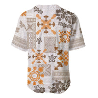 Hawaii Tapa Tribal Baseball Jersey With Hawaiian Quilt Pattern Gold LT9 - Polynesian Pride