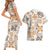 Hawaii Tapa Tribal Couples Matching Short Sleeve Bodycon Dress and Hawaiian Shirt With Hawaiian Quilt Pattern Gold LT9 - Polynesian Pride