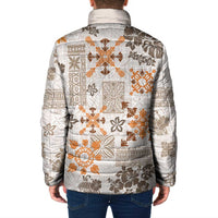 Hawaii Tapa Tribal Padded Jacket With Hawaiian Quilt Pattern Gold - Polynesian Pride