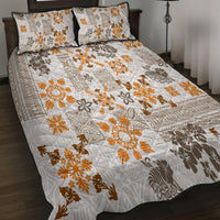 Hawaii Tapa Tribal Quilt Bed Set With Hawaiian Quilt Pattern Gold LT9 - Polynesian Pride