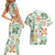 Hawaii Tapa Tribal Couples Matching Short Sleeve Bodycon Dress and Hawaiian Shirt With Hawaiian Quilt Pattern Green LT9 - Polynesian Pride