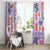 Hawaii Tapa Tribal Window Curtain With Hawaiian Quilt Pattern Violet LT9 - Polynesian Pride