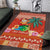 Hawaii Mele Kalikimaka Area Rug Surfing Santa Funny Christmas