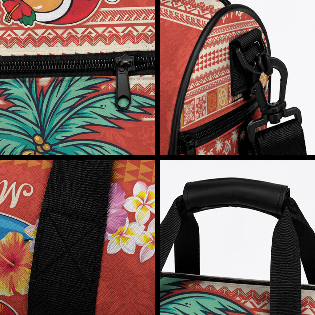 Hawaii Mele Kalikimaka Duffle Bag Surfing Santa Funny Christmas LT9 - Polynesian Pride
