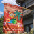 Hawaii Mele Kalikimaka Garden Flag Surfing Santa Funny Christmas