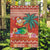 Hawaii Mele Kalikimaka Garden Flag Surfing Santa Funny Christmas