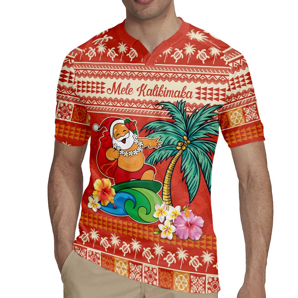 Hawaii Mele Kalikimaka Rugby Jersey Surfing Santa Funny Christmas