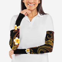 Personalised Papua New Guinea Sepik Arm Sleeves Plumeria Floral Tribal Pattern LT9 - Polynesian Pride