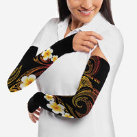 Personalised Papua New Guinea Sepik Arm Sleeves Plumeria Floral Tribal Pattern LT9 - Polynesian Pride