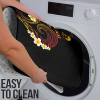 Personalised Papua New Guinea Sepik Bathroom Set Plumeria Floral Tribal Pattern - Polynesian Pride