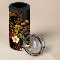 Personalised Papua New Guinea Sepik 4 in 1 Can Cooler Tumbler Plumeria Floral Tribal Pattern LT9 - Polynesian Pride