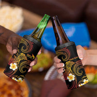 Personalised Papua New Guinea Sepik 4 in 1 Can Cooler Tumbler Plumeria Floral Tribal Pattern LT9 - Polynesian Pride