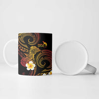 Personalised Papua New Guinea Sepik Ceramic Mug Plumeria Floral Tribal Pattern LT9 - Polynesian Pride