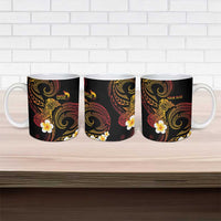 Personalised Papua New Guinea Sepik Ceramic Mug Plumeria Floral Tribal Pattern LT9 - Polynesian Pride