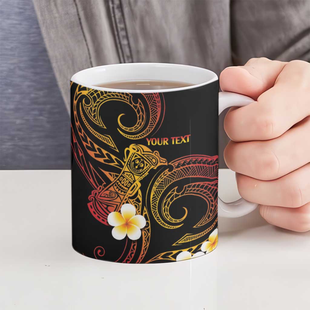 Personalised Papua New Guinea Sepik Ceramic Mug Plumeria Floral Tribal Pattern LT9 - Polynesian Pride