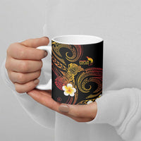 Personalised Papua New Guinea Sepik Ceramic Mug Plumeria Floral Tribal Pattern LT9 - Polynesian Pride