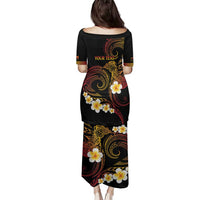 Personalised Papua New Guinea Sepik Family Matching Puletasi and Hawaiian Shirt Plumeria Floral Tribal Pattern LT9 - Polynesian Pride