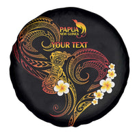 Personalised Papua New Guinea Sepik Spare Tire Cover Plumeria Floral Tribal Pattern LT9 - Polynesian Pride
