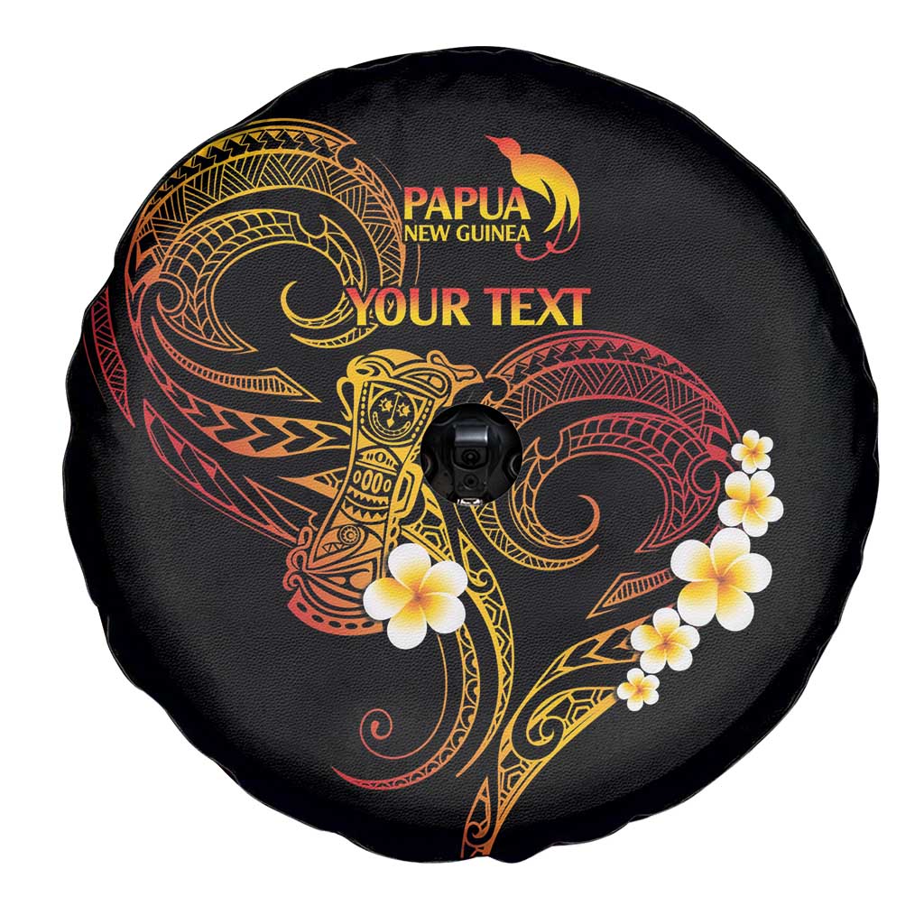 Personalised Papua New Guinea Sepik Spare Tire Cover Plumeria Floral Tribal Pattern LT9 - Polynesian Pride