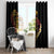 Personalised Papua New Guinea Sepik Window Curtain Plumeria Floral Tribal Pattern - Polynesian Pride