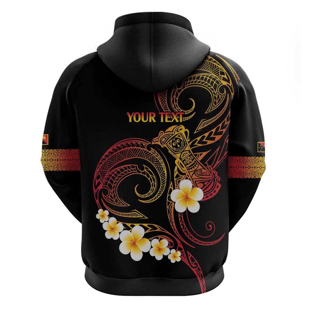 Personalised Papua New Guinea Sepik Zip Hoodie Plumeria Floral Tribal Pattern LT9 - Polynesian Pride