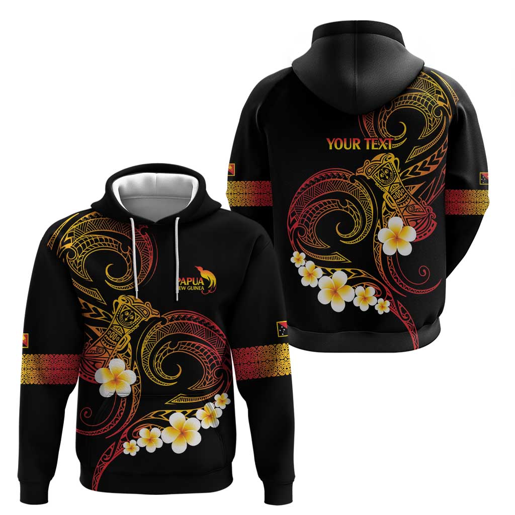 Personalised Papua New Guinea Sepik Zip Hoodie Plumeria Floral Tribal Pattern LT9 - Polynesian Pride