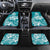 Polynesian Plumeria Flowers Tribal Car Mats Pacific Tattoo Teal Style - Polynesian Pride