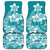 Polynesian Plumeria Flowers Tribal Car Mats Pacific Tattoo Teal Style - Polynesian Pride