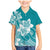 Polynesian Plumeria Flowers Tribal Family Matching Mermaid Dress and Hawaiian Shirt Pacific Tattoo Teal Style - Polynesian Pride