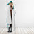 Polynesian Plumeria Flowers Tribal Hooded Blanket Pacific Tattoo Teal Style - Polynesian Pride