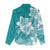 Polynesian Plumeria Flowers Tribal Women Casual Shirt Pacific Tattoo Teal Style - Polynesian Pride