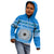 Personalised Fiji Marau Na Kerisimasi Kid Hoodie Merry Christmas Tapa Pattern Blue Style LT9 - Polynesian Pride