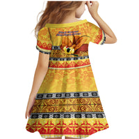 PNG Hamamas Krismas Family Matching Mermaid Dress and Hawaiian Shirt Papua New Guinea Bird Of Paradise Merry Christmas Gold Style LT9 - Polynesian Pride