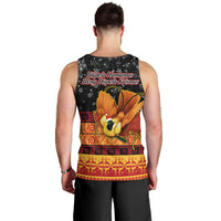 PNG Hamamas Krismas Men Tank Top Papua New Guinea Bird Of Paradise Merry Christmas Black Style LT9 - Polynesian Pride