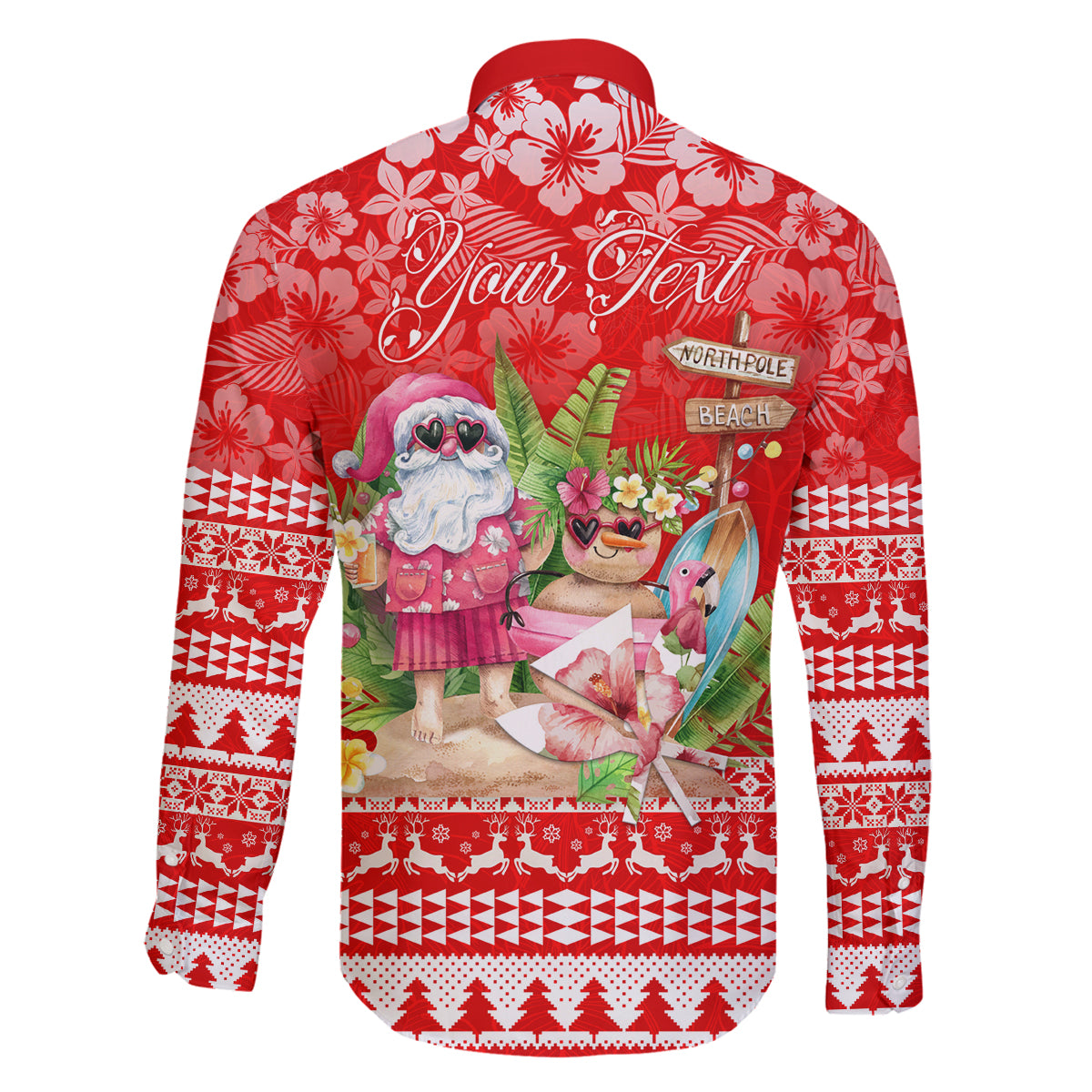 Personalised Hawaii Mele Kalikimaka Family Matching Off Shoulder Maxi Dress and Hawaiian Shirt Santa Beach Merry Christmas LT9 - Polynesian Pride
