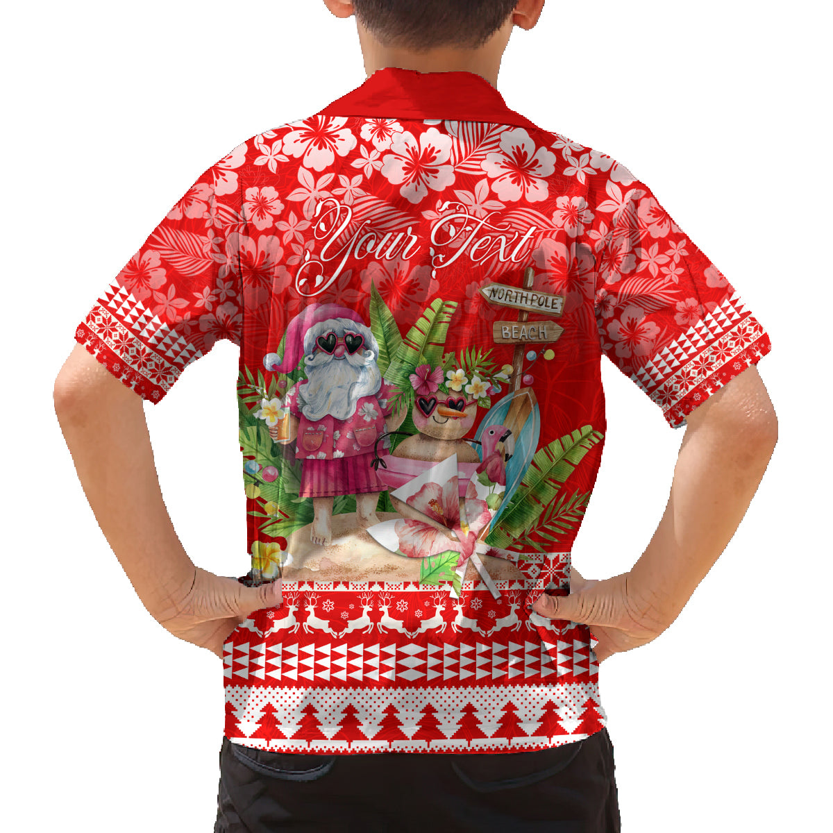 Personalised Hawaii Mele Kalikimaka Family Matching Summer Maxi Dress and Hawaiian Shirt Santa Beach Merry Christmas LT9 - Polynesian Pride