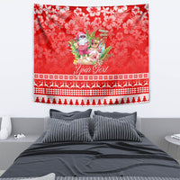 Personalised Hawaii Mele Kalikimaka Tapestry Santa Beach Merry Christmas LT9 - Polynesian Pride